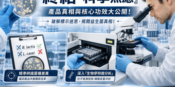 個別菌種定性「成分解密」，讓科學數據成為您的最強護城河